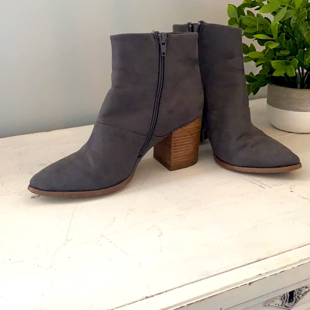Gray booties